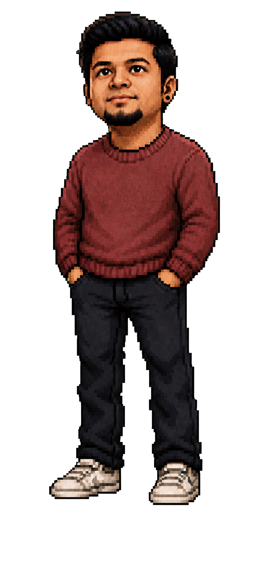 Pixel art portrait of Amit Das